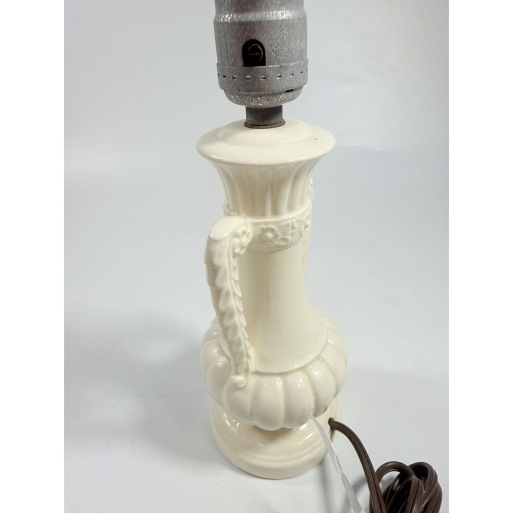 Table Lamp Ceramic Hand Painted Flowers Unique Vintage Cottage Core Victorian - Picture 10 of 16